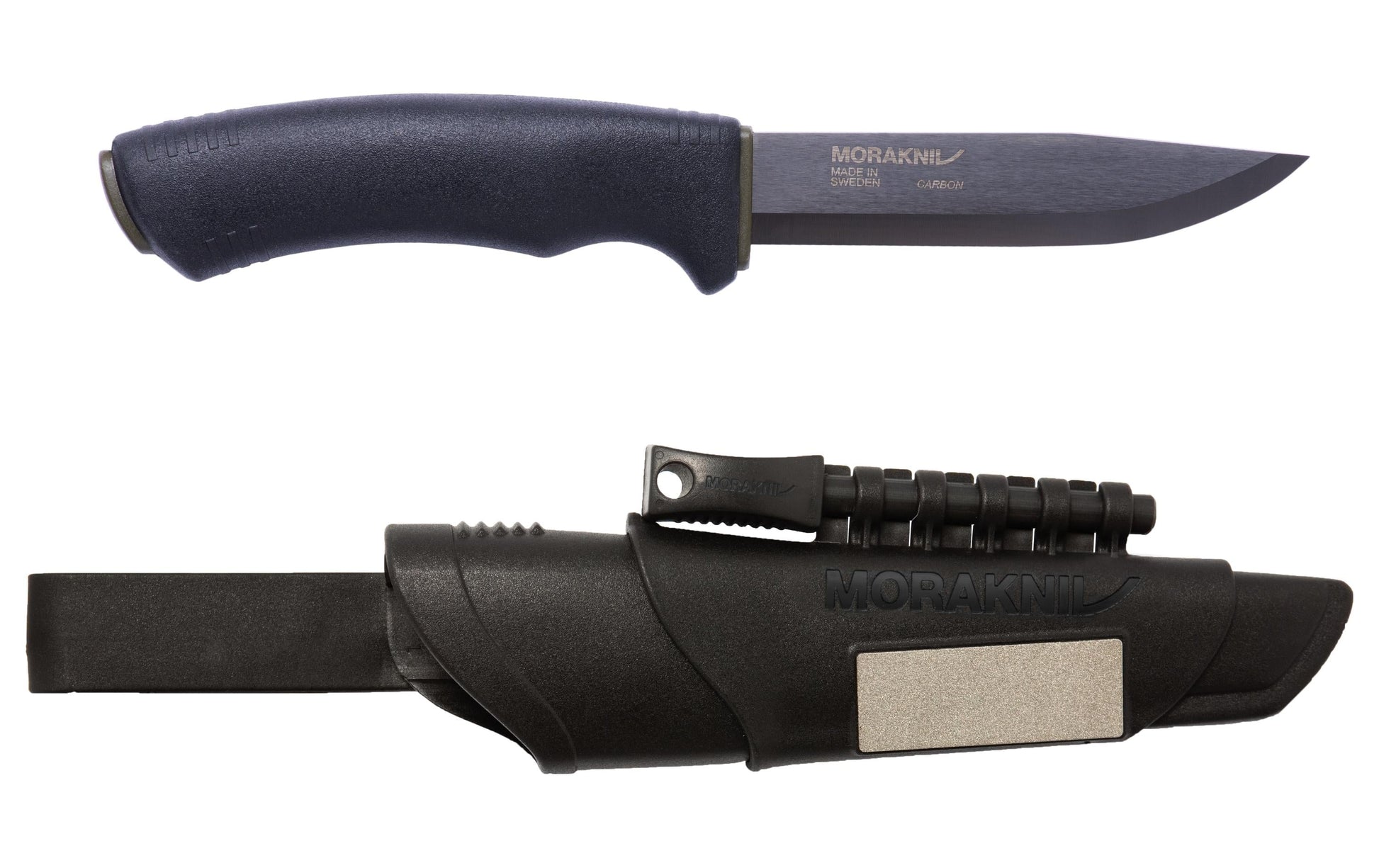 Morakniv Bushcraft Survival BlackBlade C – Survivalmesser 109 mm, Karbonstahl, TPE-Griff, inkl. Scheide