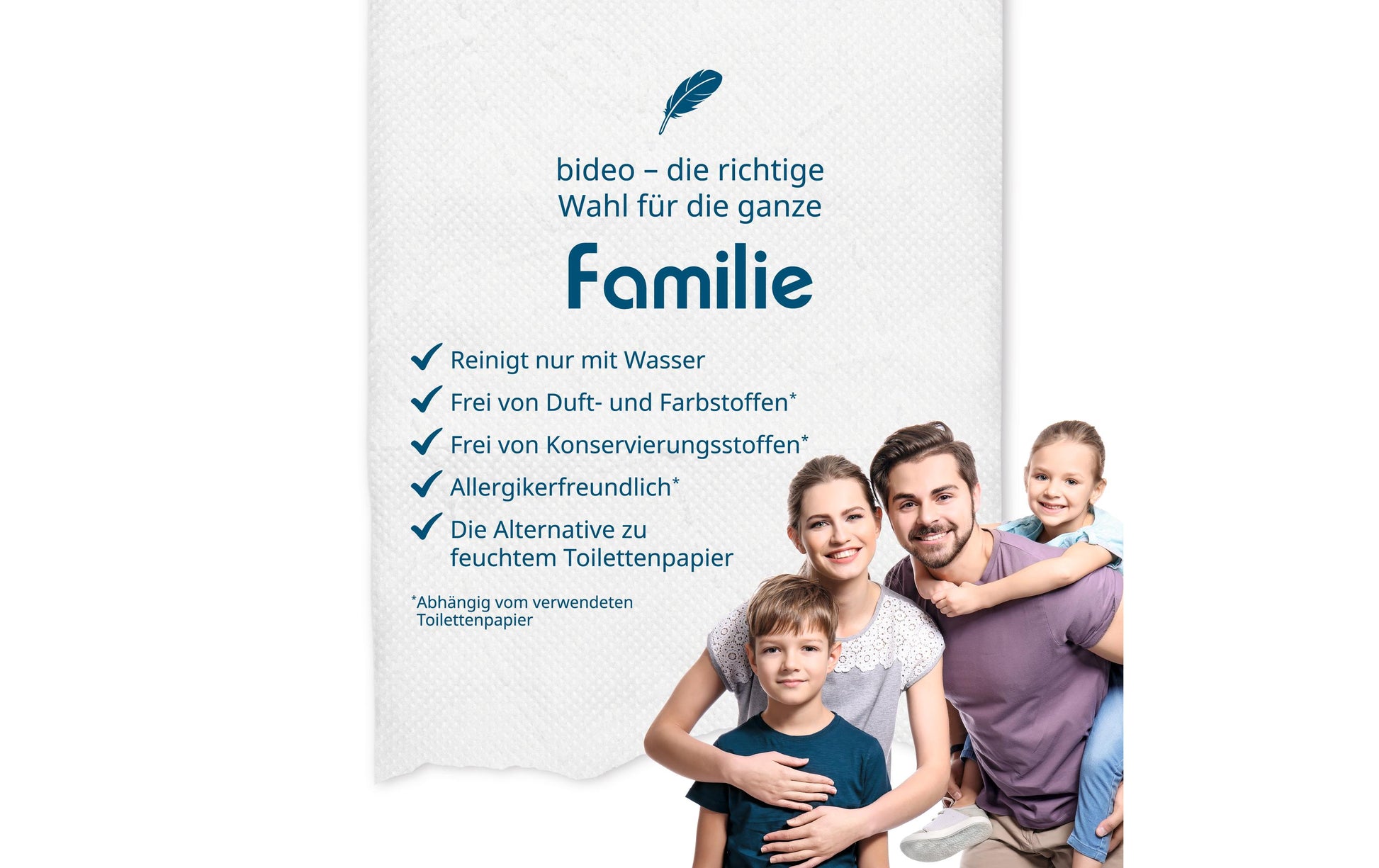 Bideo Toilettenpapierbefeuchter – wandmontiert, zum Bohren, Kunststoff, weiss