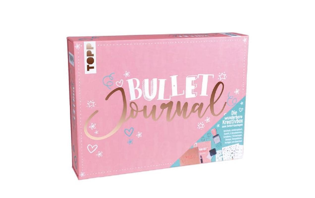 TOPP Verlag Frechverlag Geschenkset – 230 × 171 mm – 128 Seiten – Softcover, Gelschreiber, Glitzerkleber