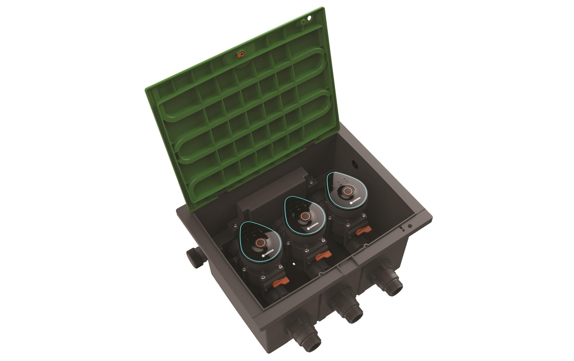 Gardena Controller – 12 bar, Akkubetrieb, 3× – schwarz