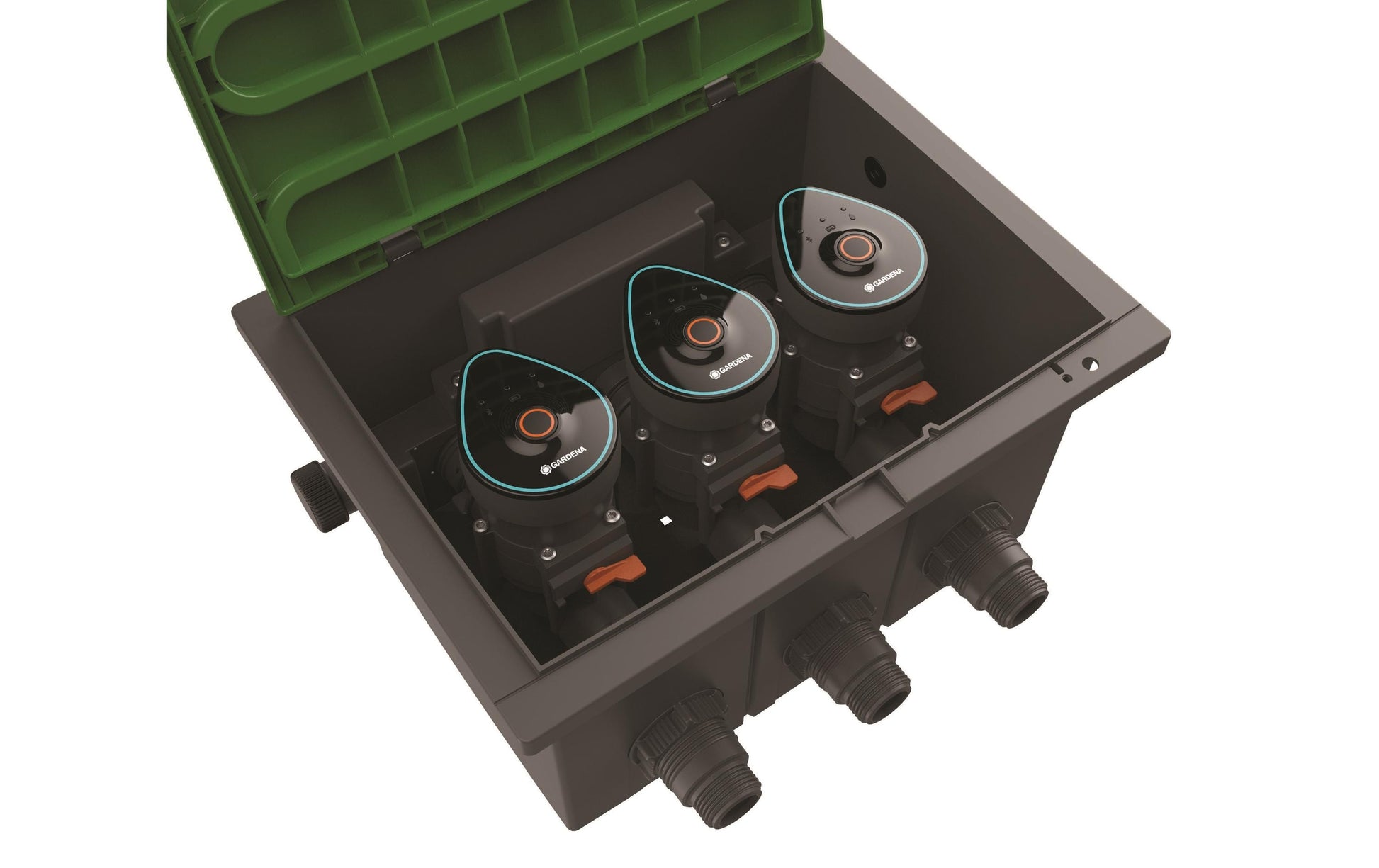 Gardena Controller – 12 bar, Akkubetrieb, 3× – schwarz