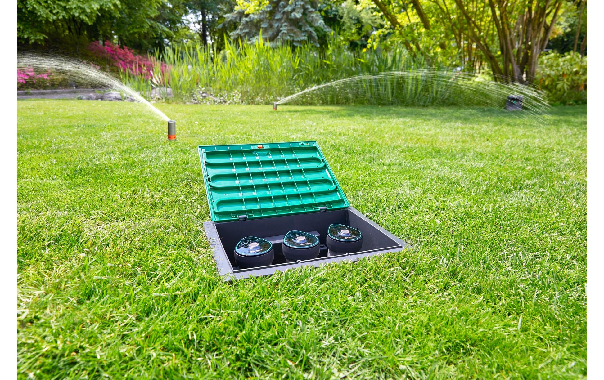 Gardena Controller – 12 bar, Akkubetrieb, 3× – schwarz