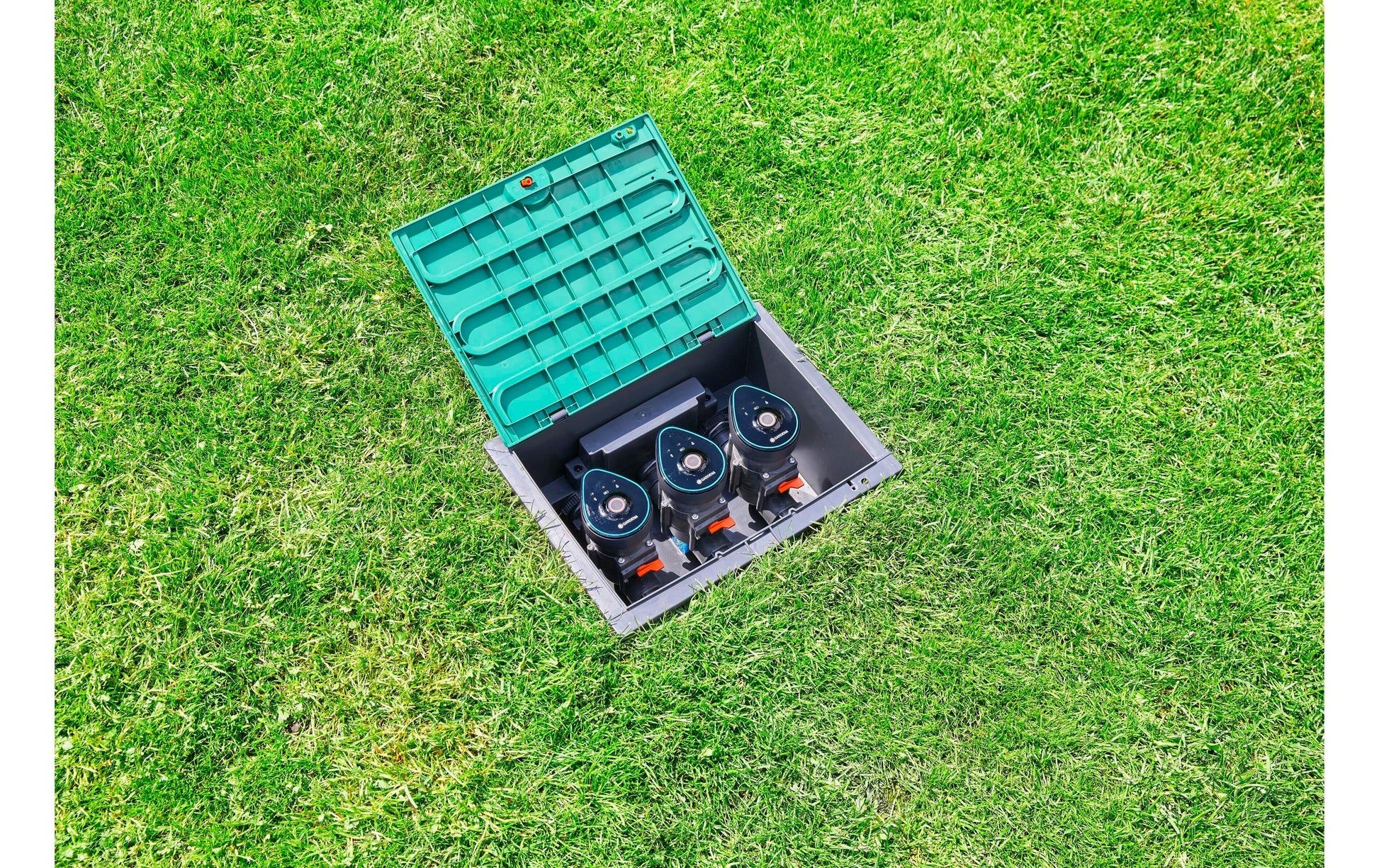 Gardena Controller – 12 bar, Akkubetrieb, 3× – schwarz