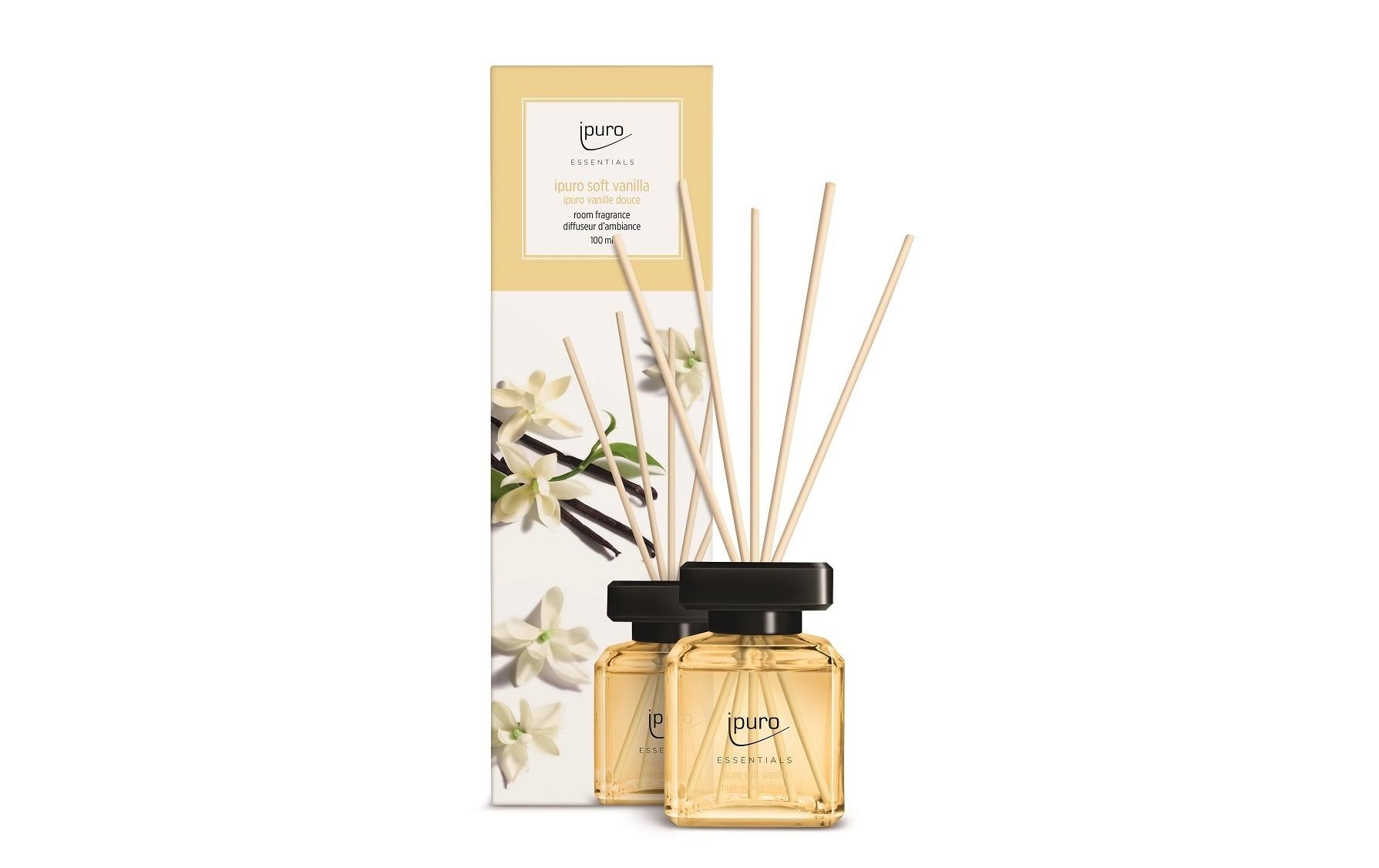 ipuro Essentials Soft Vanilla – Duftstäbchen, 100 ml