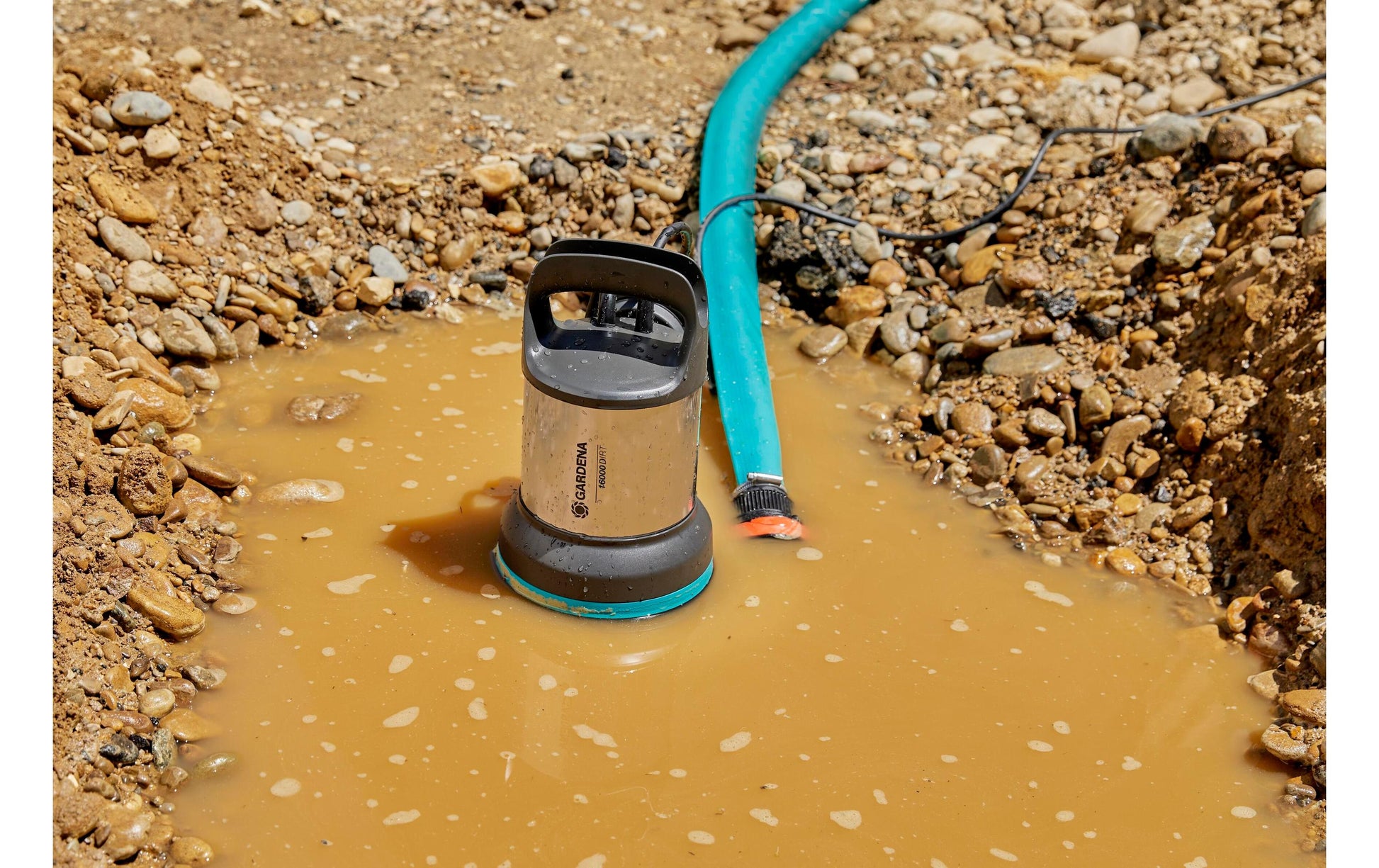 Gardena Schmutzwasser-Pumpe – 16000 l/h, 450 W, 230 V, Förderhöhe 7 m, Netzbetrieb