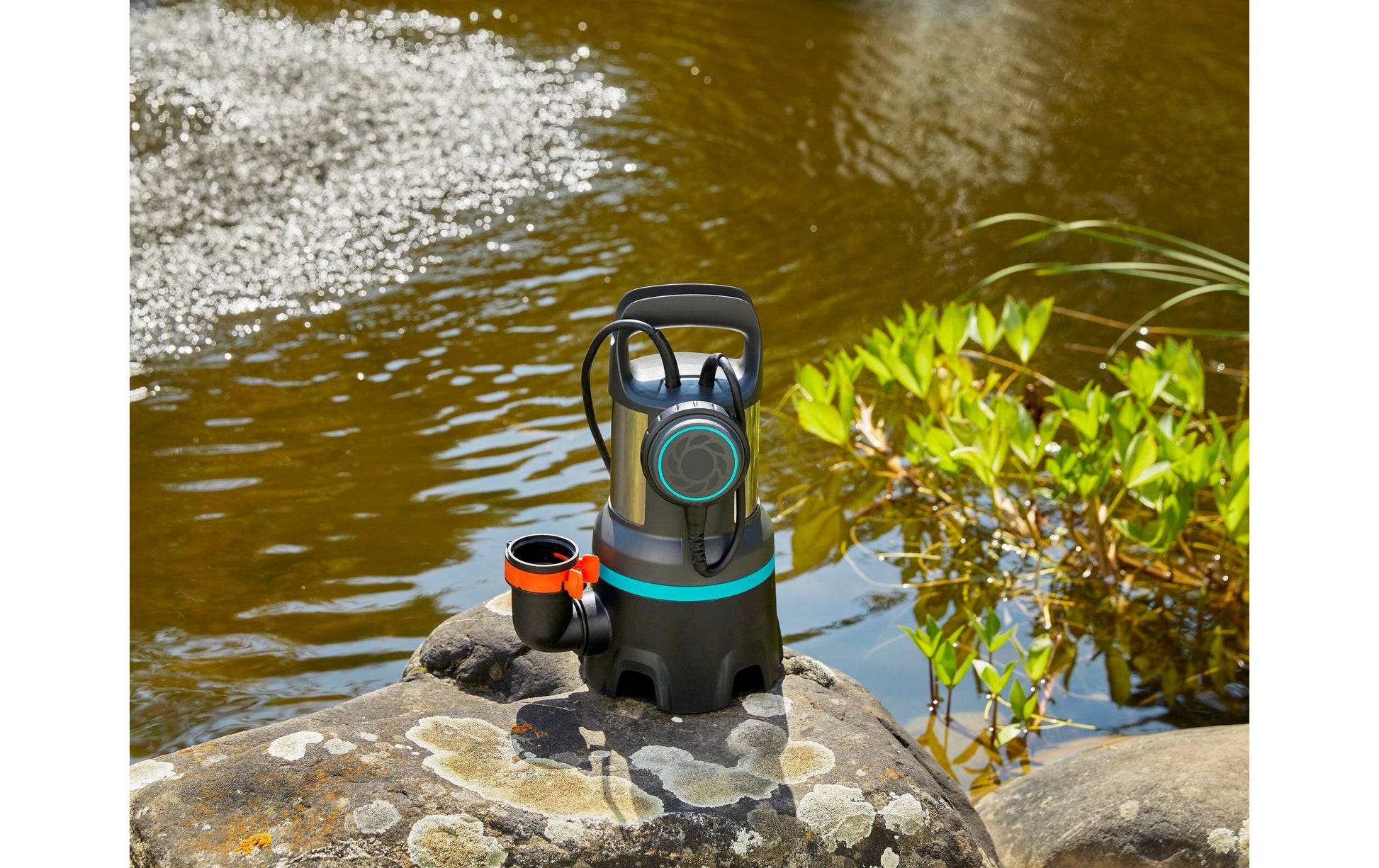 Gardena Schmutzwasser-Pumpe – 16000 l/h, 450 W, 230 V, Förderhöhe 7 m, Netzbetrieb
