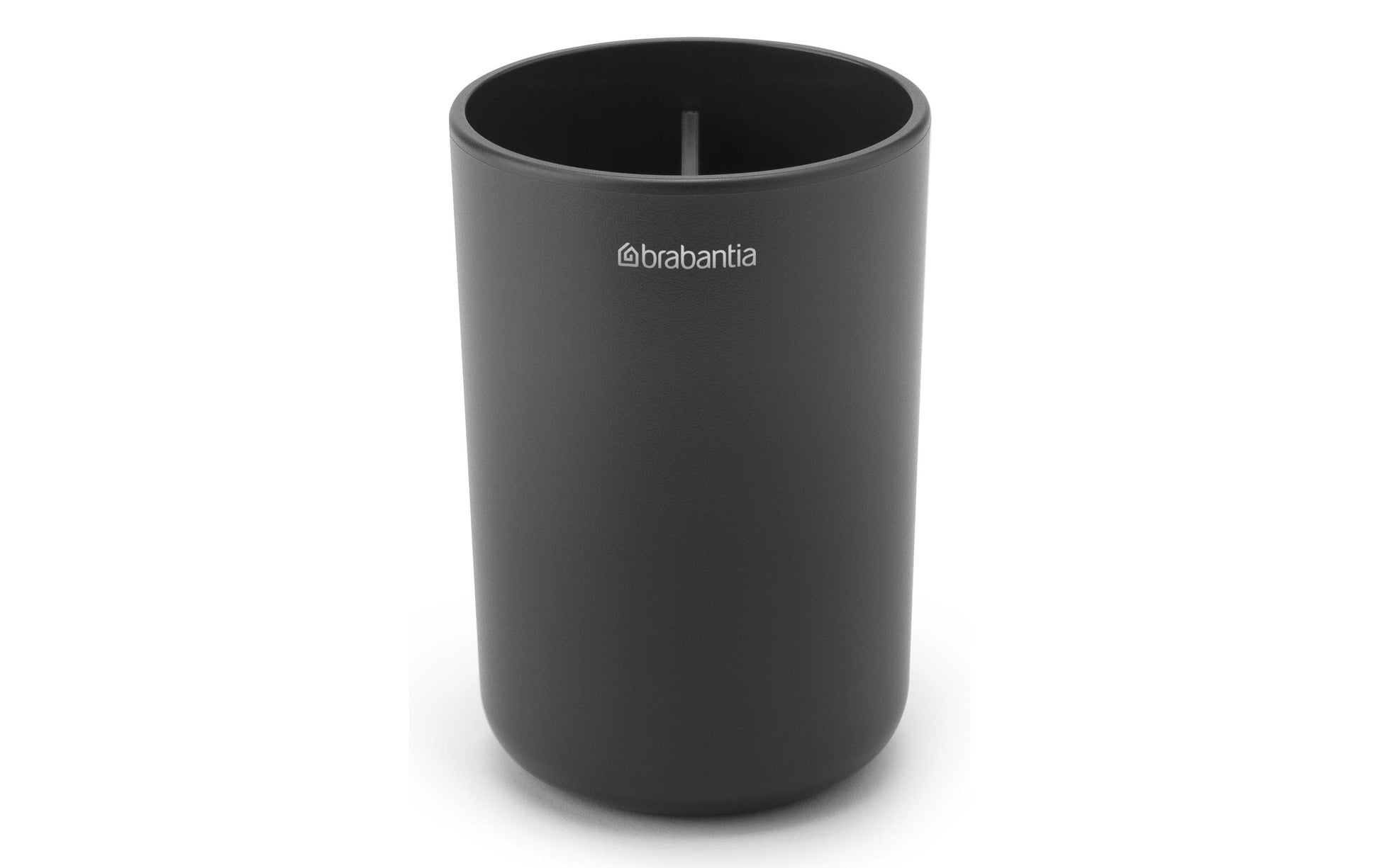 Brabantia Zahnputzbecher ReNew – Kunststoff, 7,6×7,6×11 cm, Grau