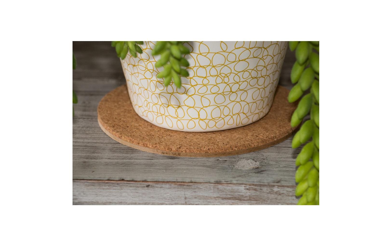 Colibri Blumenkübeluntersetzer – Ø 15 × 0,7 cm – Kork, Braun