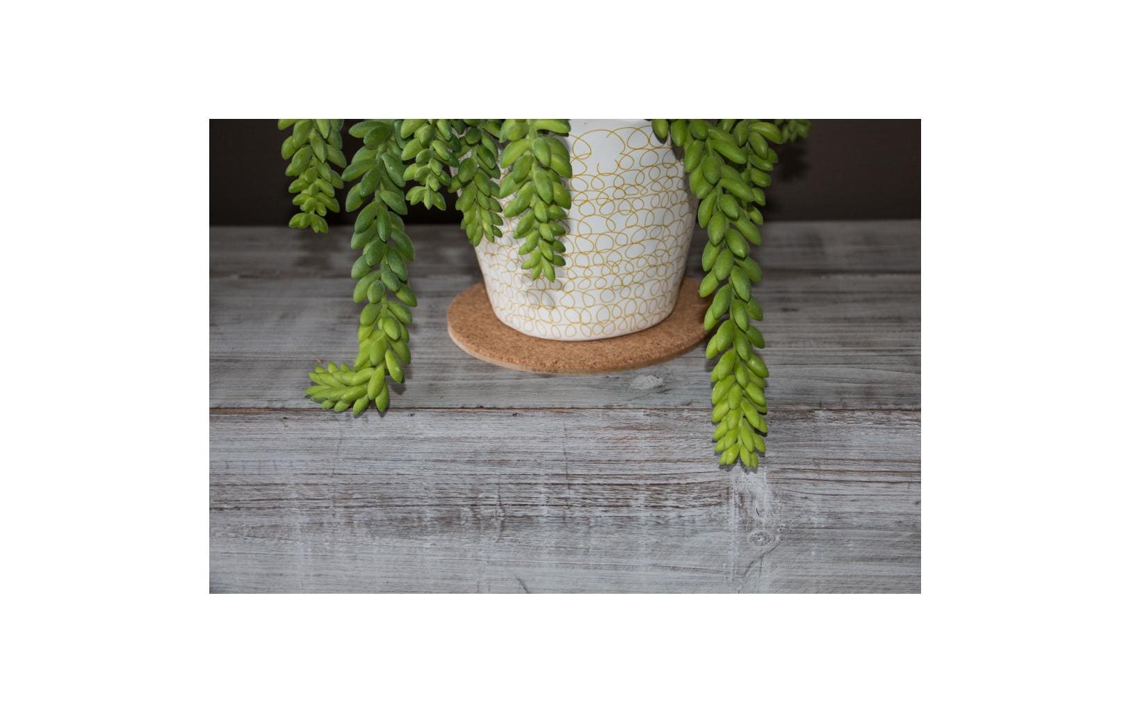 Colibri Blumenkübeluntersetzer – Ø 15 × 0,7 cm – Kork, Braun