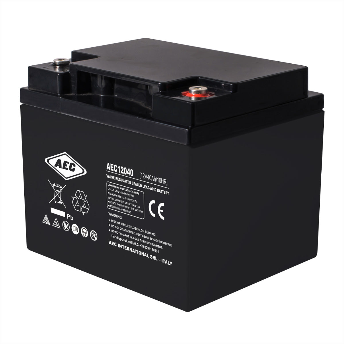 AEC Software AEC USV-Batteriemodul – Blei (VRLA), 12 V, 40 Ah