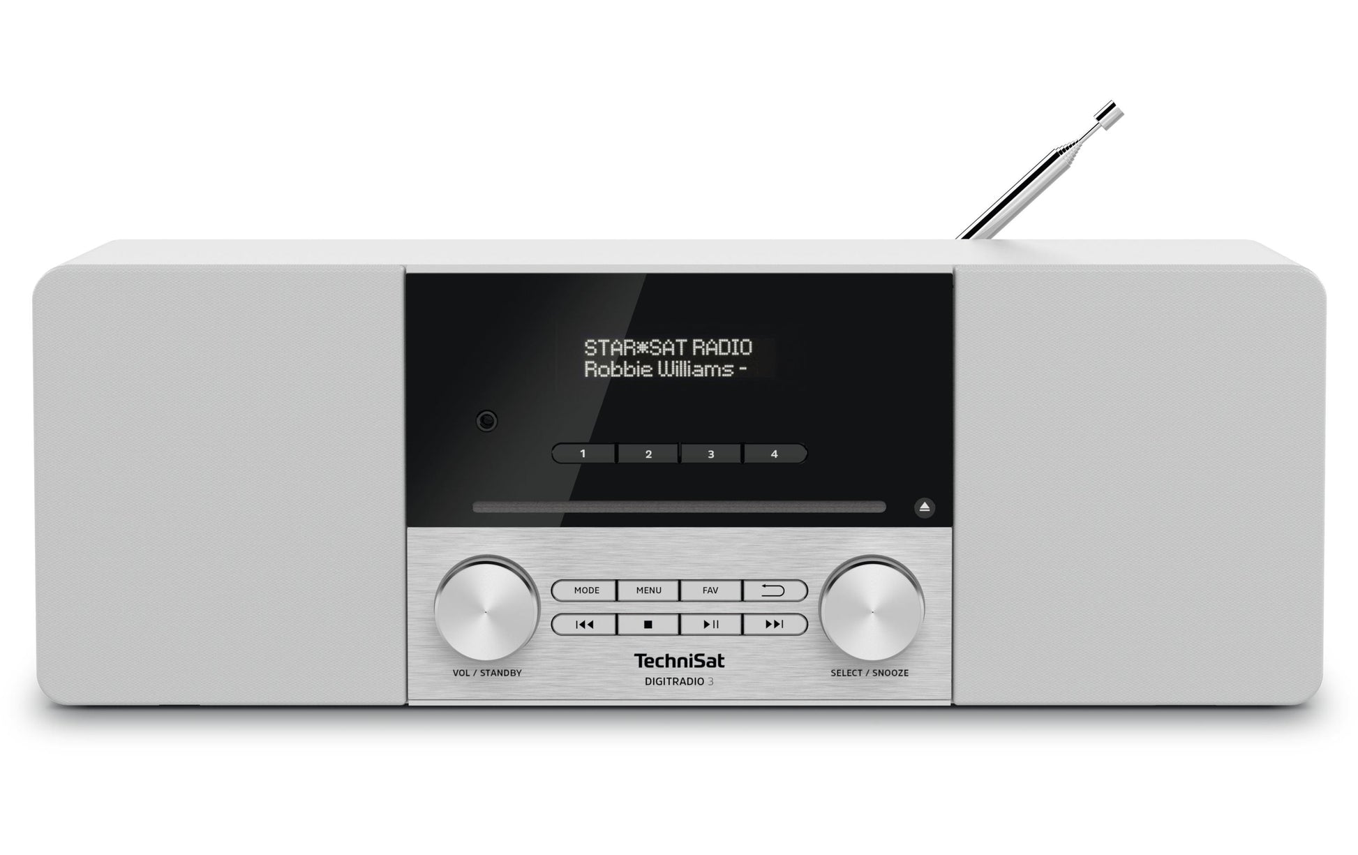 TechniSat DigitRadio 3 – DAB-/Internetradio – Tischradio – DAB+, Bluetooth – Weiss