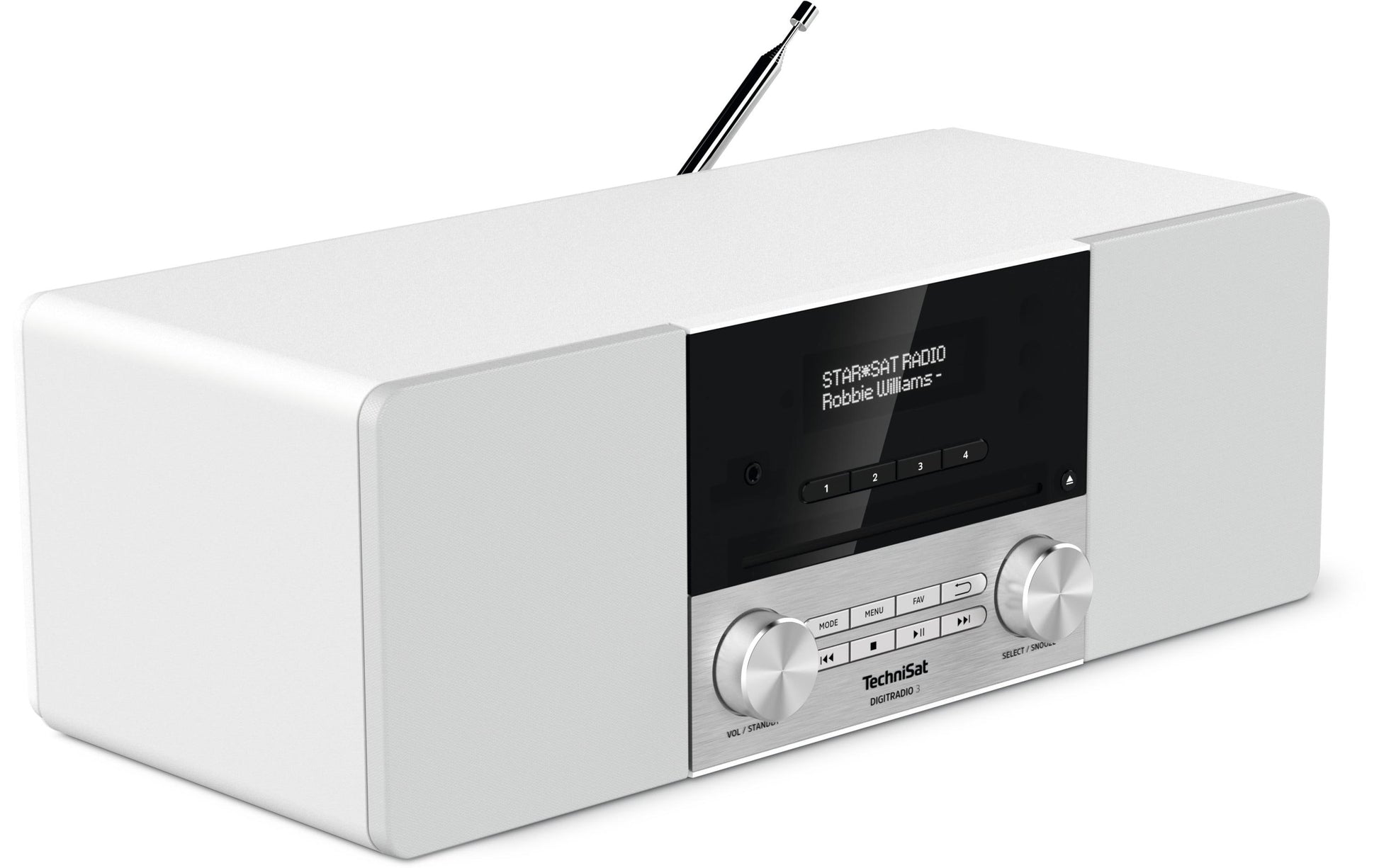 TechniSat DigitRadio 3 – DAB-/Internetradio – Tischradio – DAB+, Bluetooth – Weiss