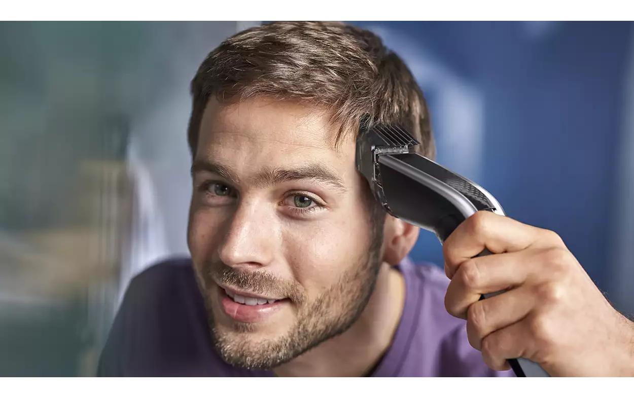Philips Haarschneider Serie 5000 HC5630/15 – Akku, 90 min – Schnittlängen 0,5–28 mm – Silber – Edelstahlmesser