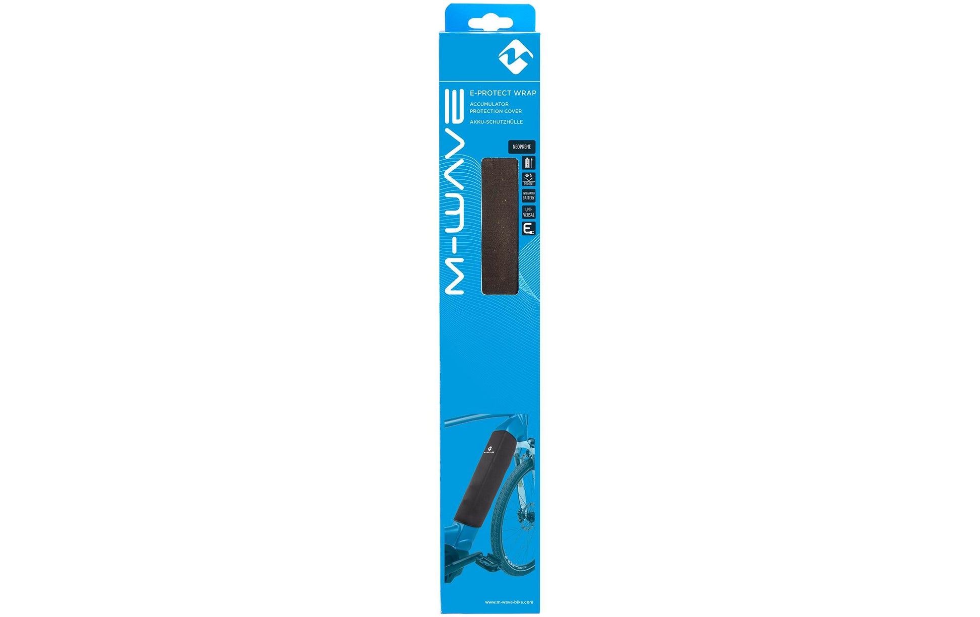 M-Wave Batterieabdeckung – für Velo – 420 mm – Schwarz – Neopren
