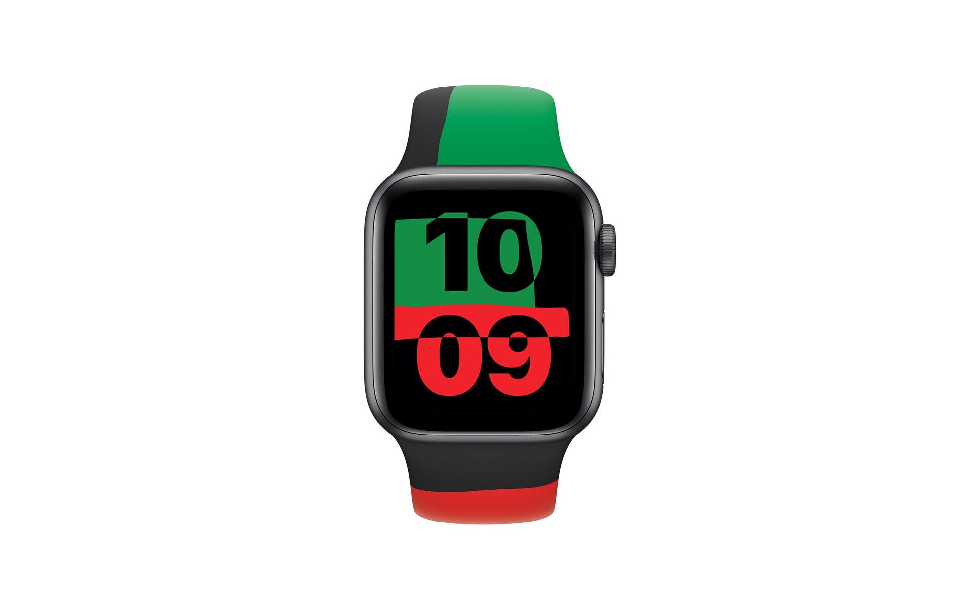 Apple Sportarmband – Black Unity, S/M, für Apple Watch