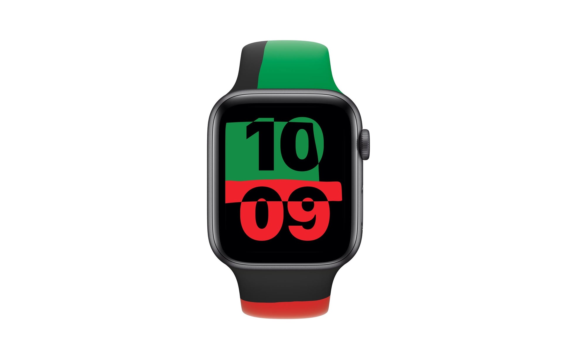 Apple Sportband Unity – Armband – für Apple Watch (42/44/45 mm), Grün, M/L, Recyceltes Material