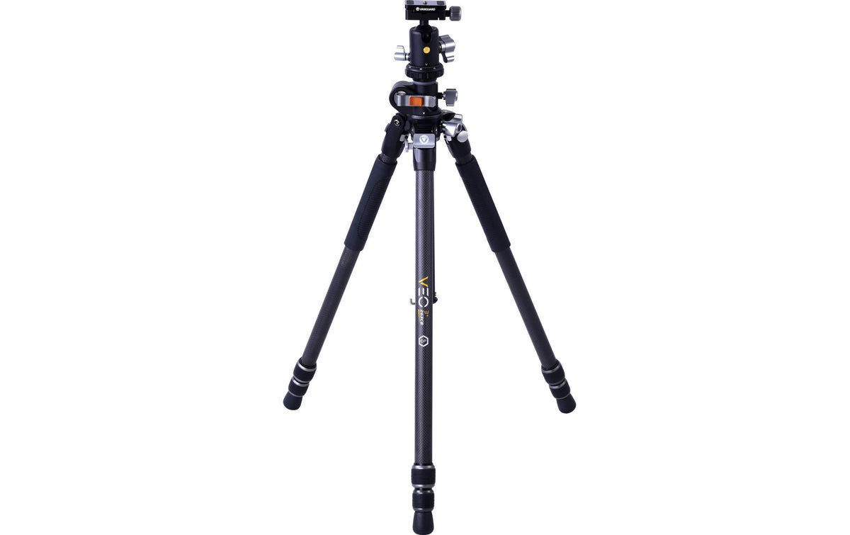 Vanguard VEO3+263CB Stativ – bis 146,5 cm, 15 kg, Kohlefaser, 3 Sektionen, 3/8" Gewinde