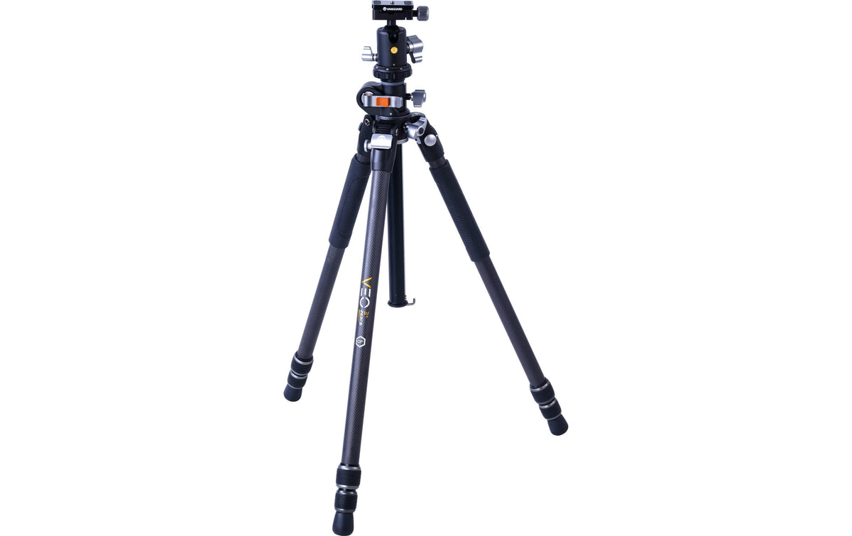 Vanguard VEO3+263CB Stativ – bis 146,5 cm, 15 kg, Kohlefaser, 3 Sektionen, 3/8" Gewinde