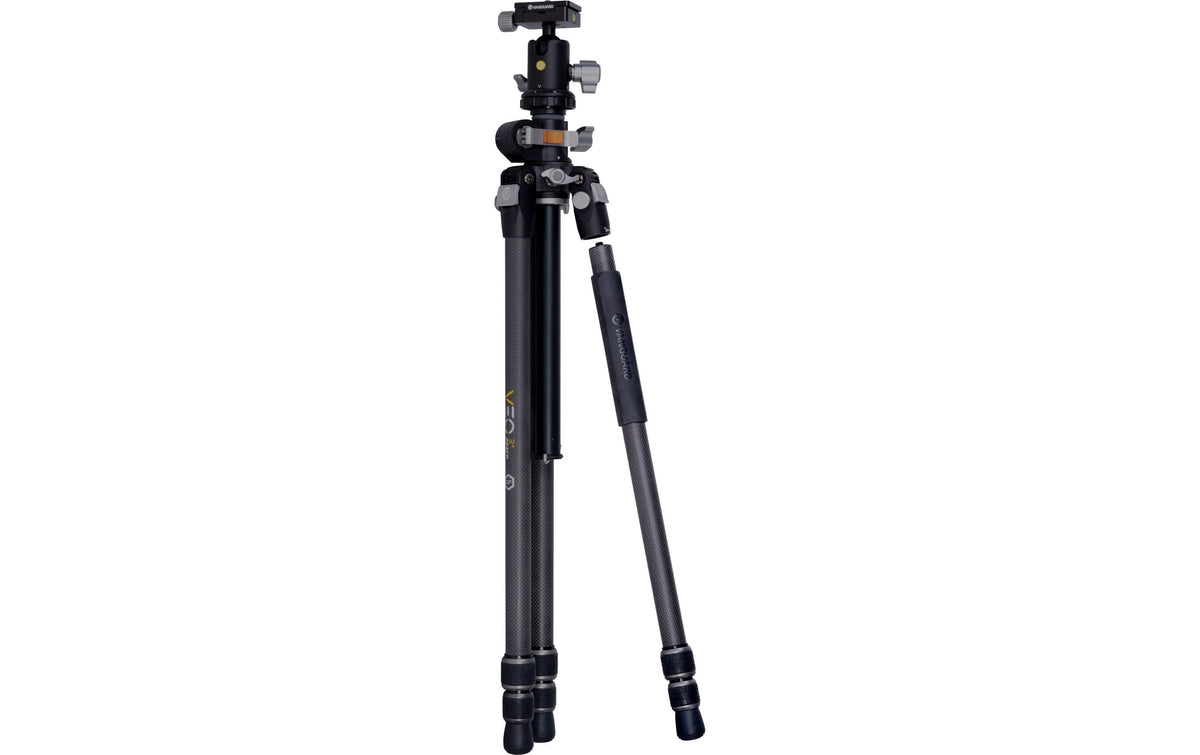 Vanguard VEO3+263CB Stativ – bis 146,5 cm, 15 kg, Kohlefaser, 3 Sektionen, 3/8" Gewinde
