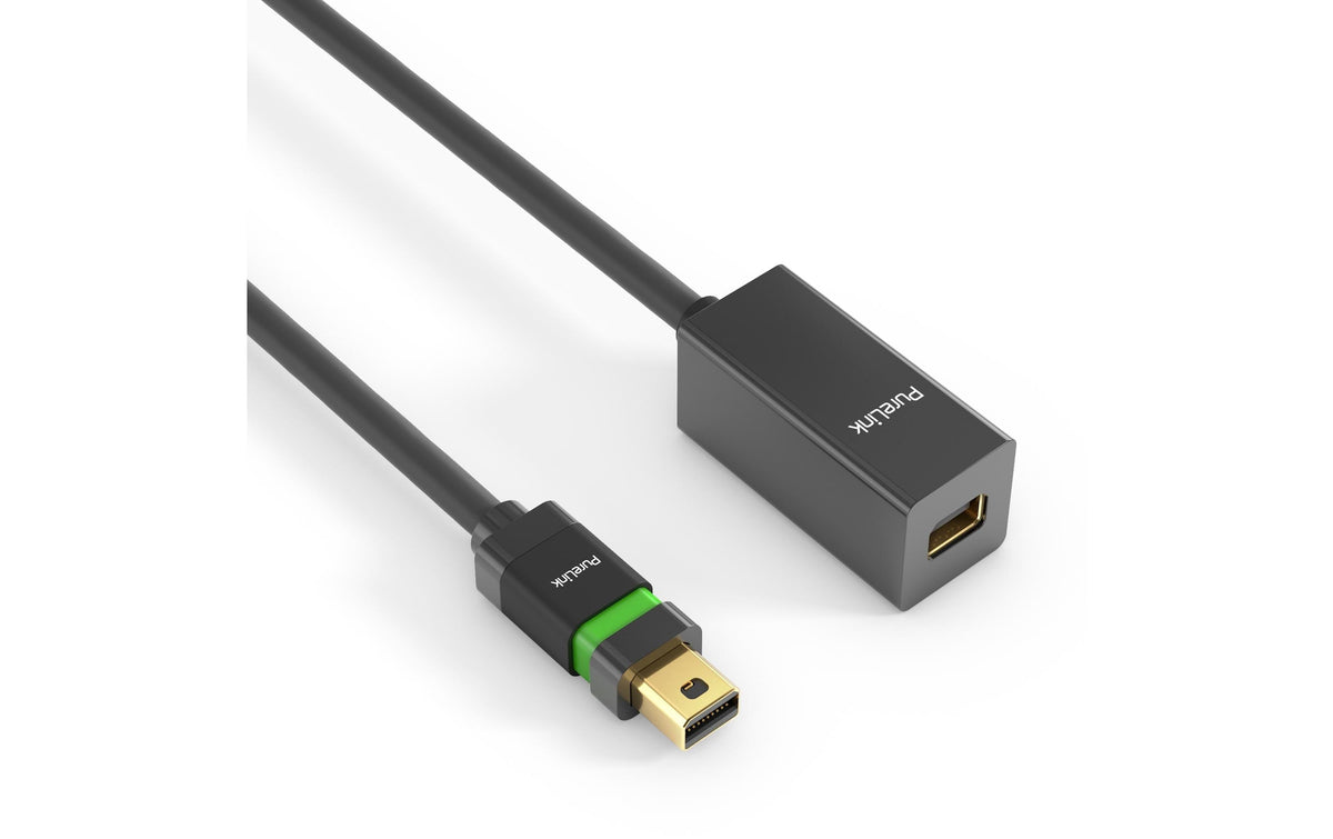 PureLink Mini-DisplayPort-zu-Mini-DisplayPort-Verlängerungskabel – 2 m, Schwarz, DisplayPort 1.2, 4K 60 Hz