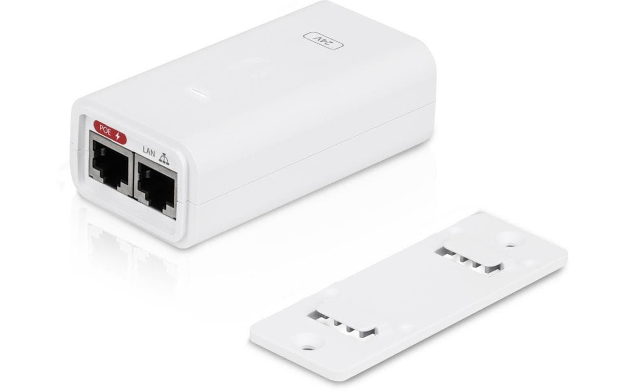 Ubiquiti PoE-Injektor 24 V/0,3 A (7 W) – Gigabit Ethernet, RJ-45×2 – weiss