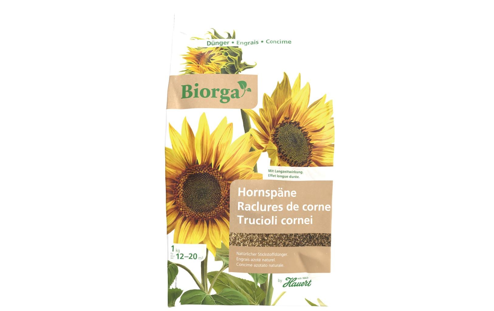 Hauert Mikronährstoff-Dünger Hornspäne, 1 kg, Granulat, Bio – 1 Tasche