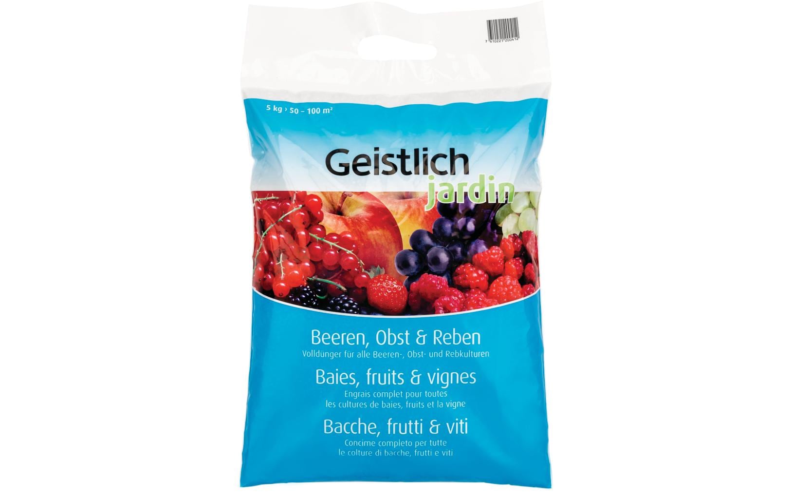 Hauert Mehrnährstoffdünger, Granulat – für Beeren, Obst, Reben – 5 kg