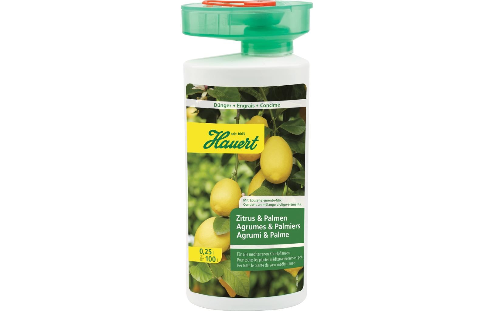 Hauert Mehrnährstoffdünger – für Zitruspflanzen & Palmen – Flüssigkeit – 250 ml