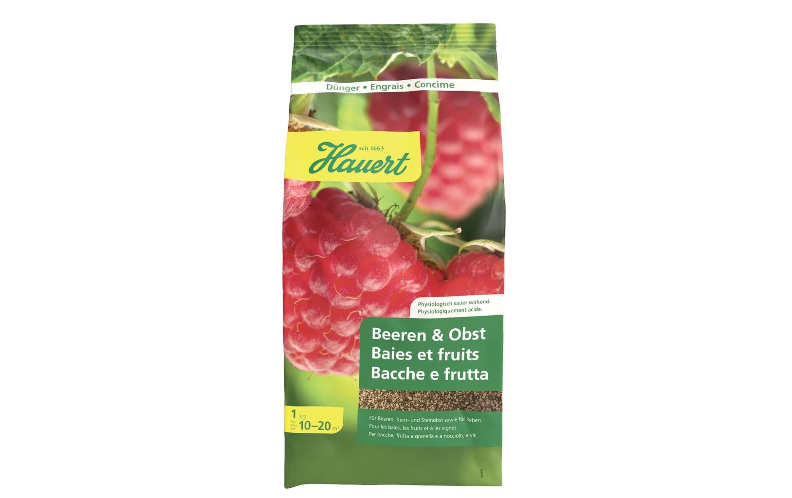 Hauert Mehrnährstoffdünger, Granulat, 1 kg – für Beeren, Obst – 1 Stück