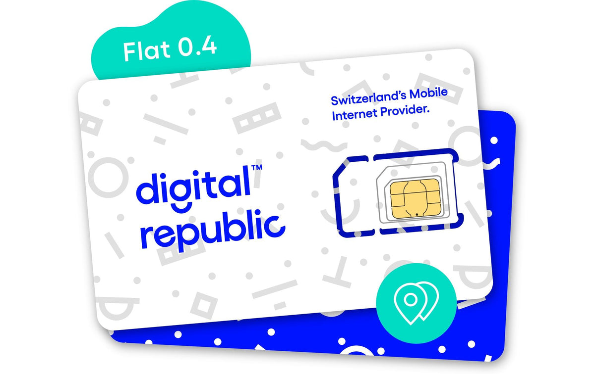 Digital Republic SIM-Karte – Unlimitiertes Datenvolumen, 365 Tage, 3G/4G/5G, Mini/Micro/Nano, Blau