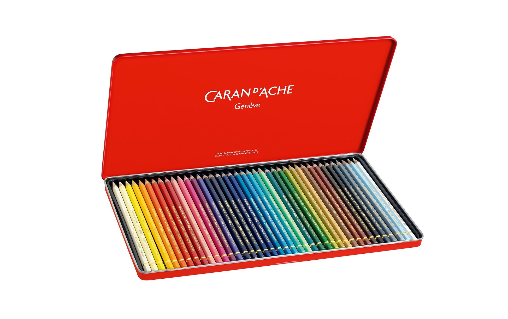 Caran d-Ache Caran d'Ache Buntstifte Pablo – 40 Farben, im Metalletui, Ø 3,8 mm, FSC