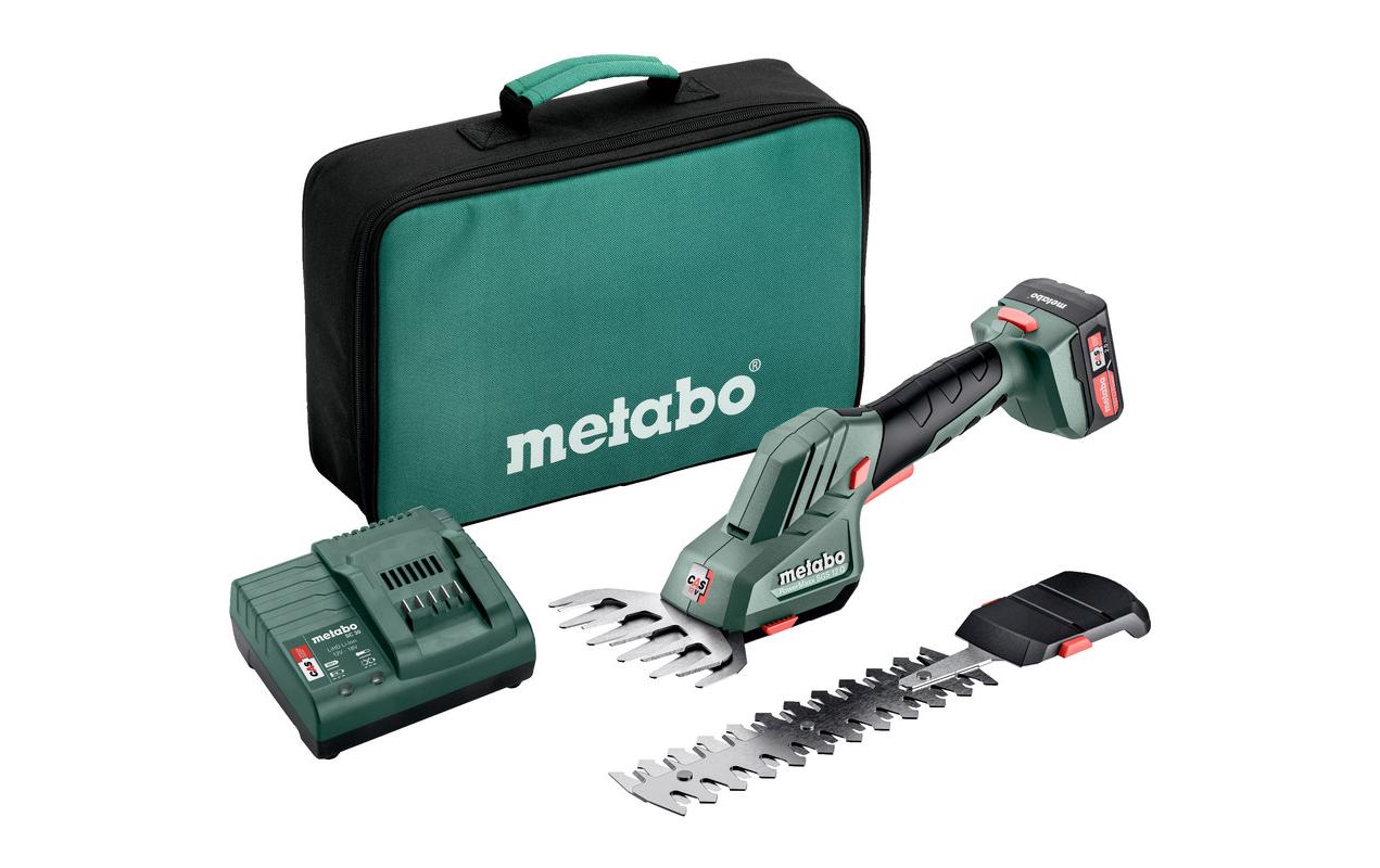 Metabo PowerMaxx SGS 12 Q Akku-Strauchschere – 12 V – Schnittbreite 115 mm – 2×2,0 Ah & Ladegerät