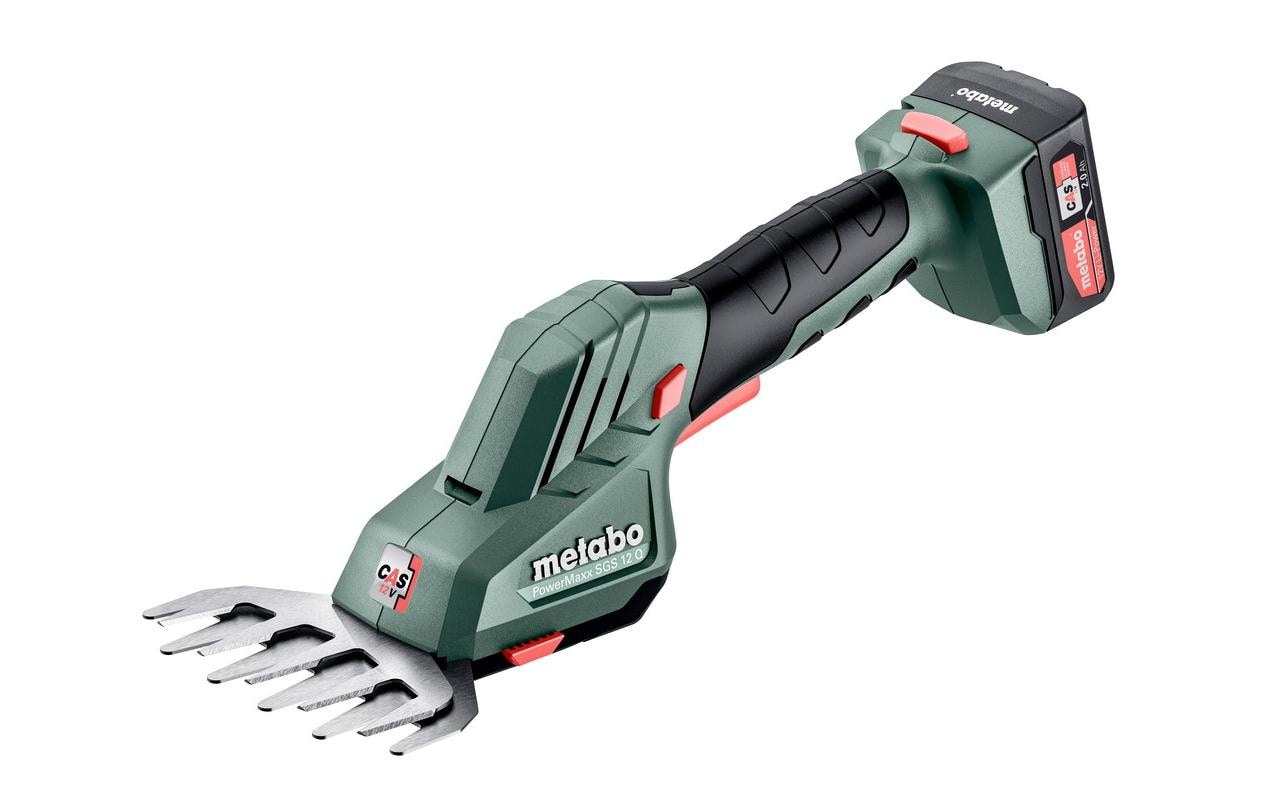 Metabo PowerMaxx SGS 12 Q Akku-Strauchschere – 12 V – Schnittbreite 115 mm – 2×2,0 Ah & Ladegerät