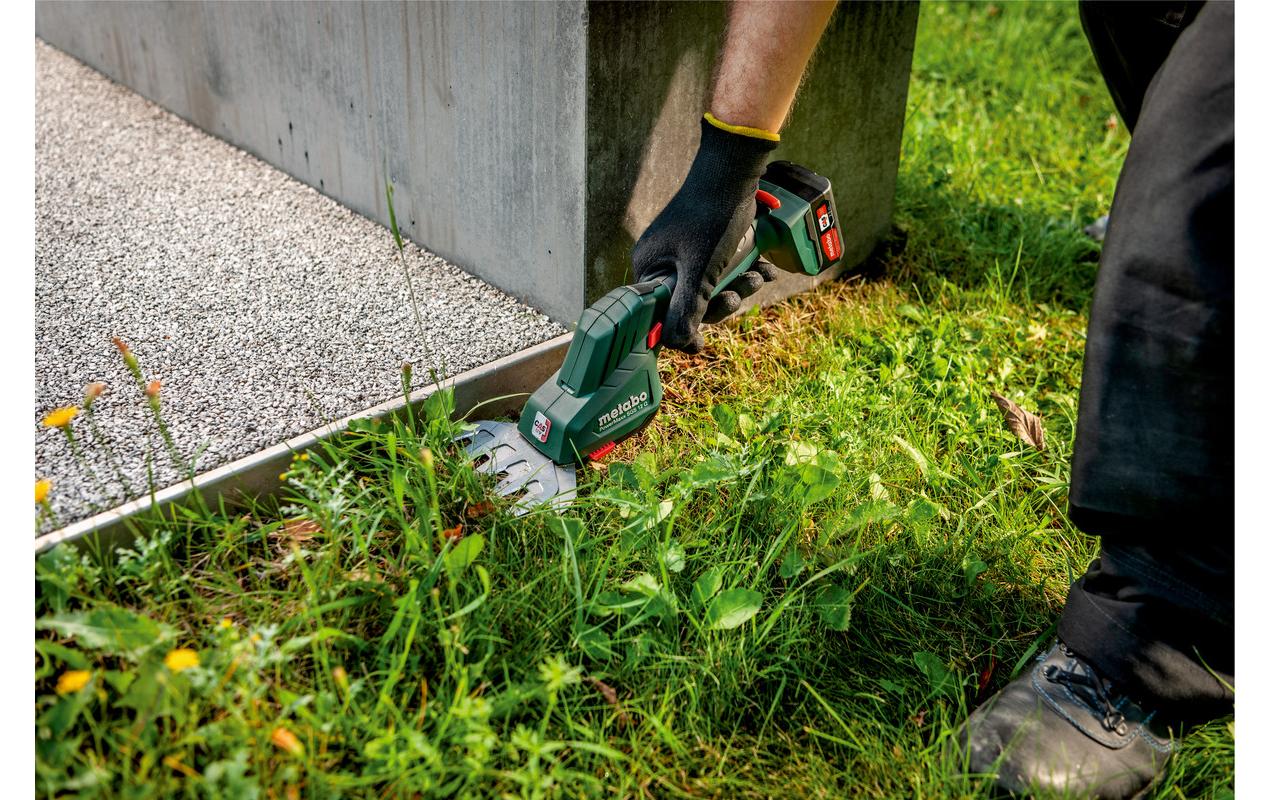 Metabo PowerMaxx SGS 12 Q Akku-Strauchschere – 12 V – Schnittbreite 115 mm – 2×2,0 Ah & Ladegerät