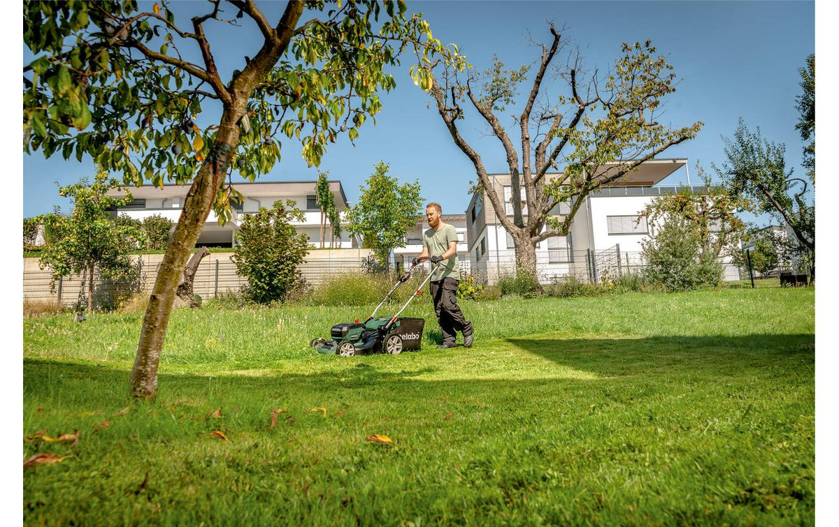 Metabo RM 36-18 LTX BL 46 Akkurasenmäher, bürstenlos – 18 V – 460 mm – 55 l – 2×5,2 Ah & Ladegerät – CAS