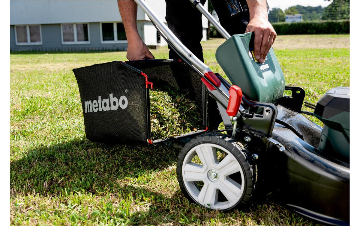 Metabo RM 36-18 LTX BL 46 Akkurasenmäher, bürstenlos – 18 V – 460 mm – 55 l – 2×5,2 Ah & Ladegerät – CAS