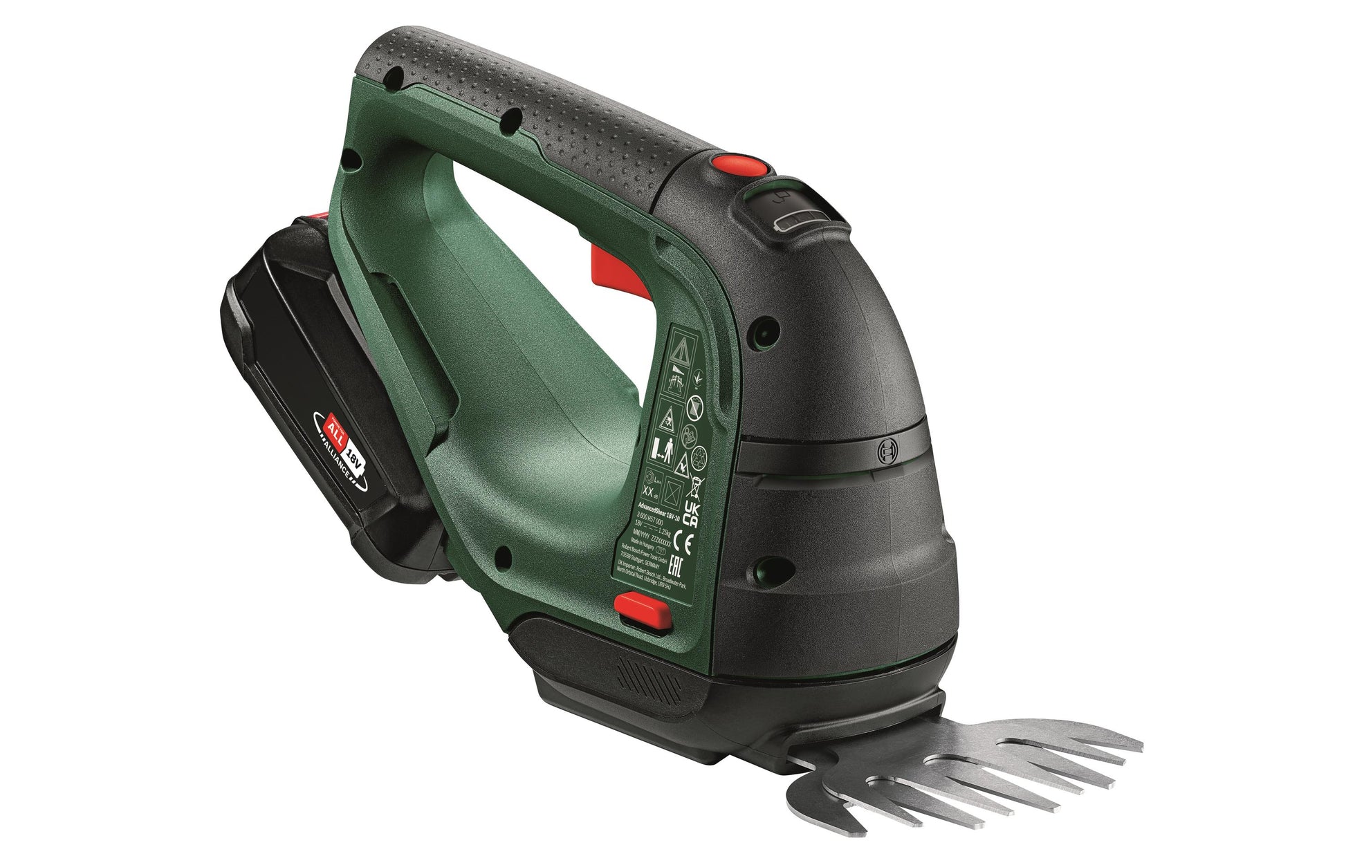 Bosch AdvancedShear 18 Akku-Gras- und Strauchschere – 18 V – Klingenbreite 100 mm – 2 Ah & Ladegerät