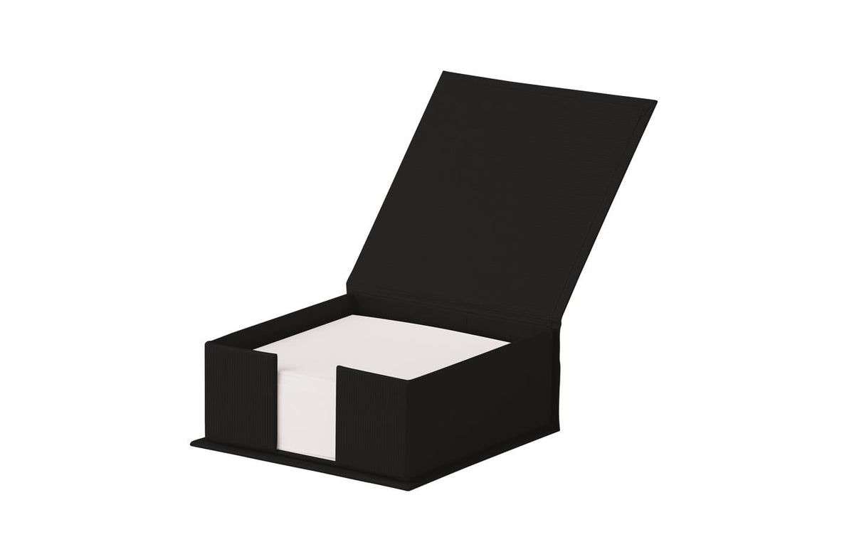 Rössler Zettelbox – Karton, Schwarz, 110 × 110 × 46 mm