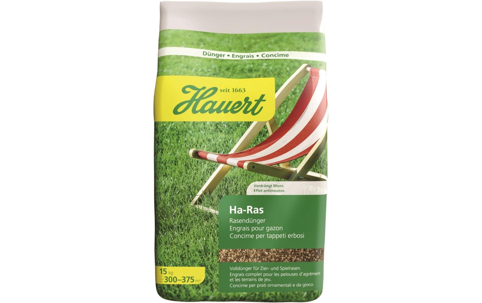 Hauert Mehrnährstoffdünger, Granulat, 15 kg, Rasen, Bio – 1 Tasche