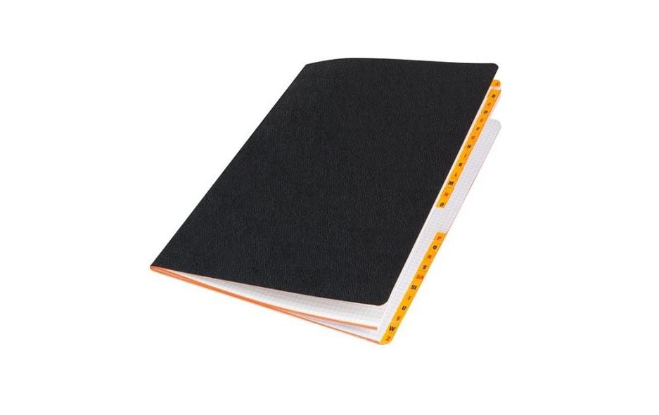 Neutral Wachstuchheft, A6, kariert, Wechselcover, Softcover, 48 Seiten – schwarz