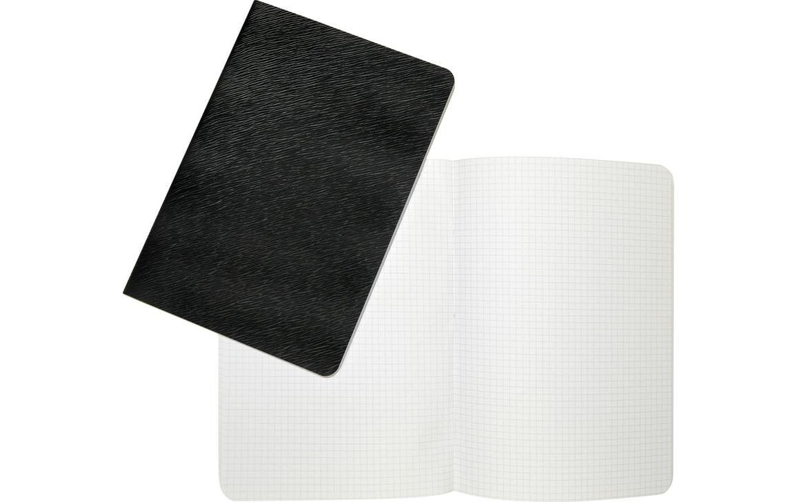 Neutral Wachstuchheft, A7, kariert, 4 mm, Wechselcover, Softcover, 48 Seiten – schwarz