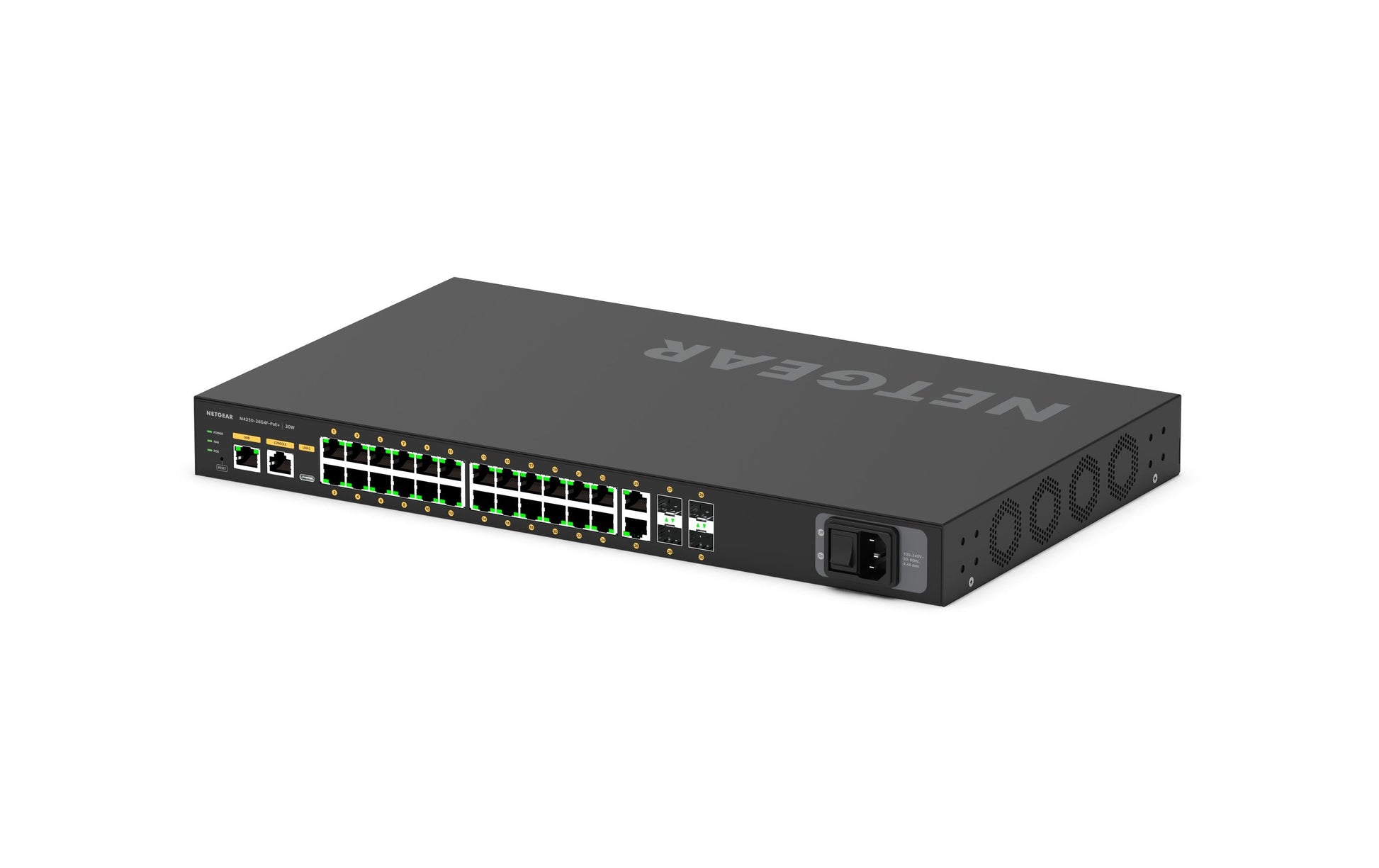 NETGEAR GSM4230P-100EUS – Managed Switch – 30×GbE, 4×SFP, L2/L3, PoE+ 300 W, 1U