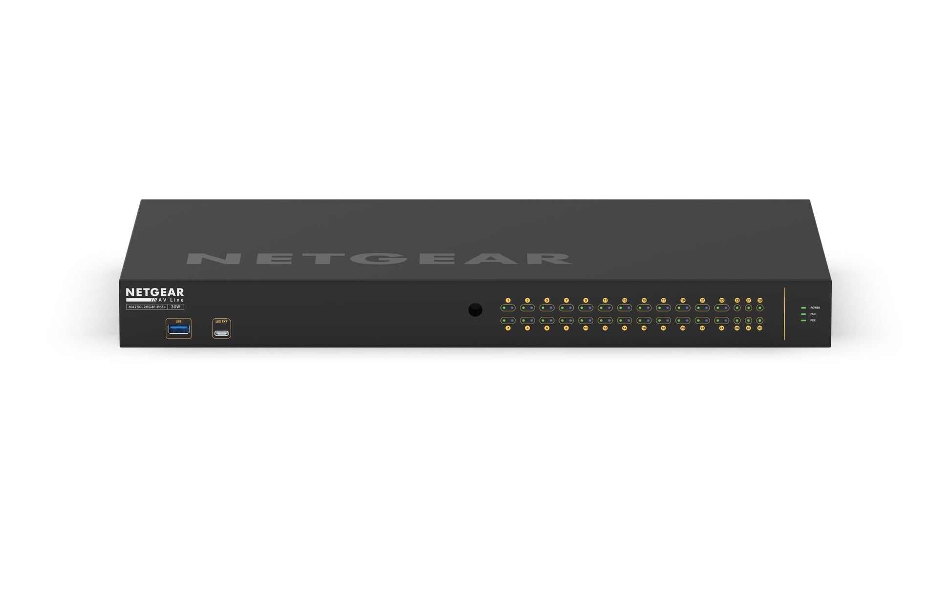 NETGEAR GSM4230P-100EUS – Managed Switch – 30×GbE, 4×SFP, L2/L3, PoE+ 300 W, 1U