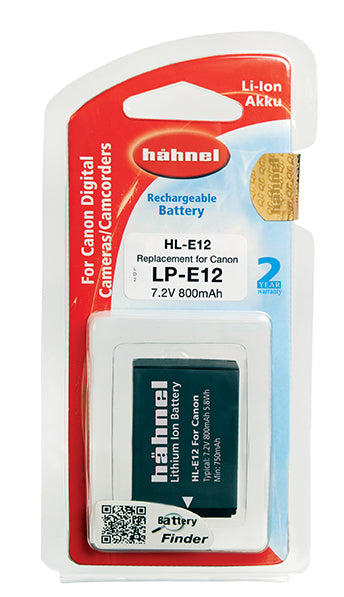 Hahnel Hähnel HL-E12 Ersatzakku – 850 mAh, 7,2 V, 5,8 Wh, Li-Ion – für Canon LP-E12