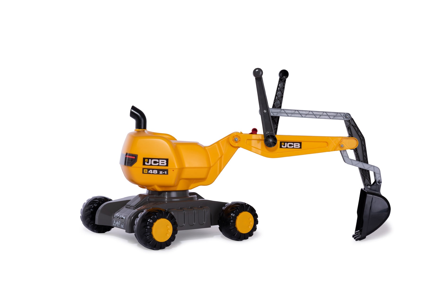 rolly toys rollyDigger – Bagger – Frontlader – 74 × 43 × 102 cm – ab 3 Jahren – Kunststoff – schwarz/gelb