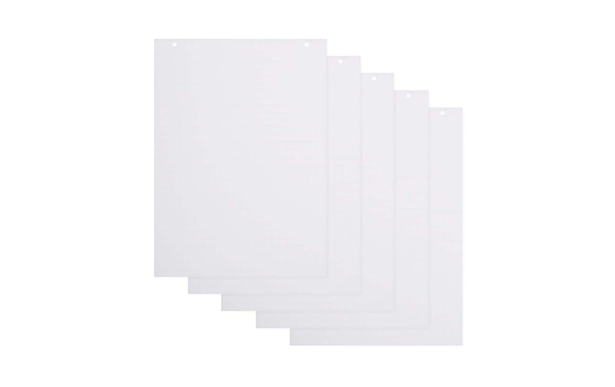 Bi-Office Flipchartblock kariert 25 mm – 98 × 65 cm, 5er Pack, 70 g/m²