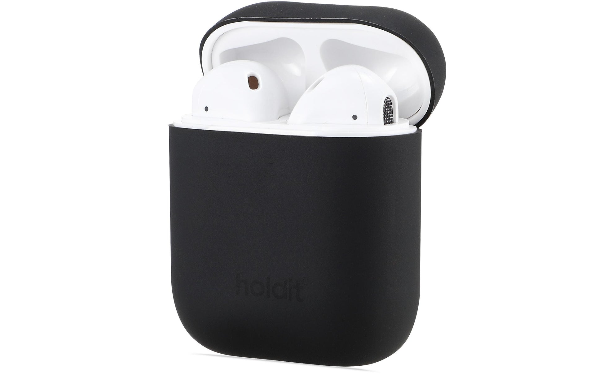 HoldIt Schutzhülle (Silikon) für AirPods, Schwarz