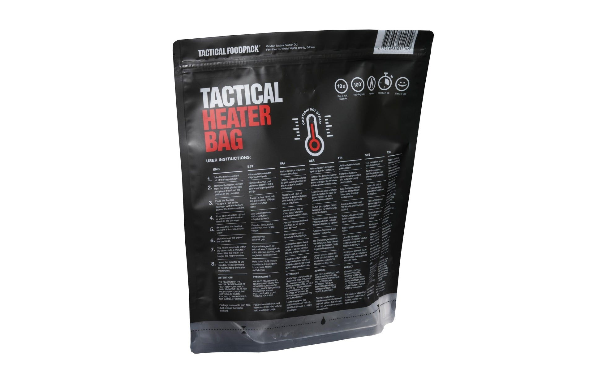 Tactical Foodpack Heizbeutel 75 g, schwarz, für draussen