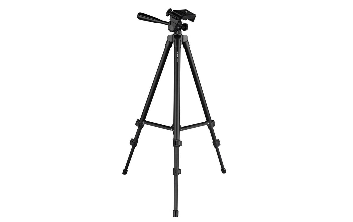 Dörr Smarty Stativ – 112 cm, 3 kg Belastbarkeit, 3 Sektionen, Aluminium, 3-Wege-Kopf, 1/4" Gewinde – Schwarz