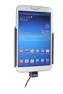 Brodit Fahrzeug-Dock für Samsung Galaxy Tab 3 8,0" – schwenkbar, Molex-Adapter – Schwarz
